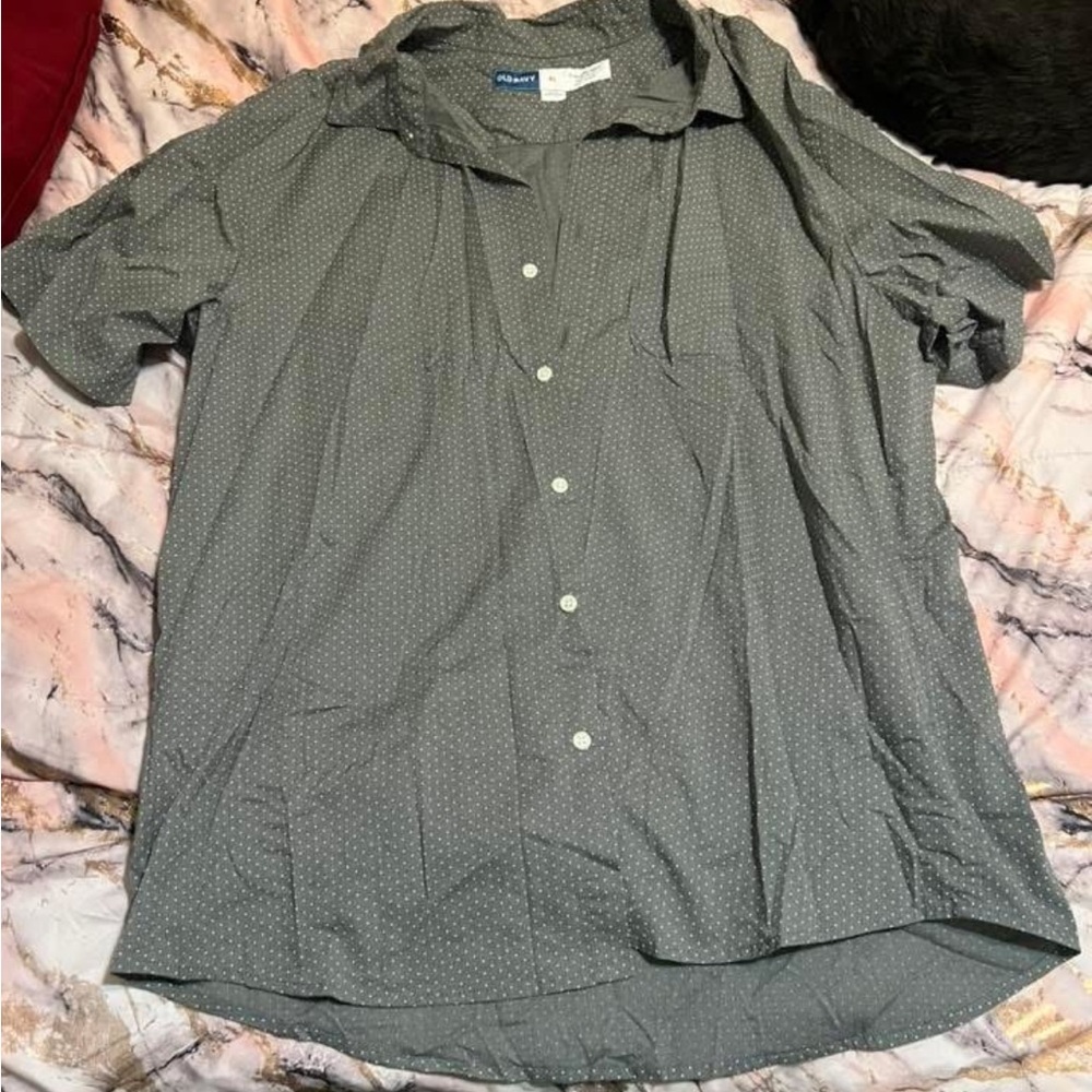 Gray Polka Dot Men's Shirt